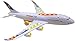 Top Race Boeing 747 Replica Model Airplane Toy, with Lights and Real Sounds, Bump and Go Action
