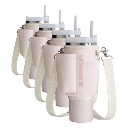 Image of STANLEY All Day Quencher Carry All for 40 oz Tumbler with Handle | Crossbody Bag with Phone Holder Pocket,Card Sleeve & Detachable Strap | Water Bottle Carrier Bag | BPA-Free | Rose Quartz (Pack of 4)