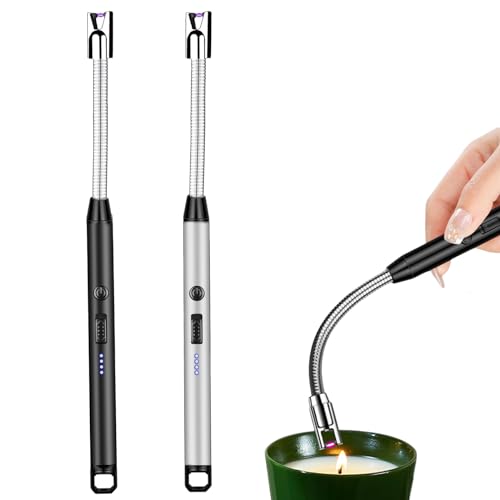 Sporgo Mechero de barra de arco eléctrico: 2 piezas encendedor USB recargable encendedor de varilla resistente al viento sin llama arco eléctrico encendedor de velas para cocina camping