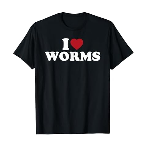 I Love Worms, I Heart Worms T-Shirt Cover