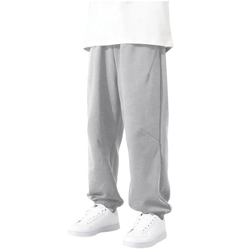 Boys Jogger Sweatpants 5-13 Years Kids Fleece Cotton Athletic Track Pants with Pockets Youth Active Running Trousers