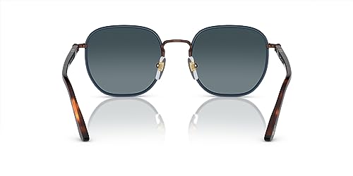 Persol Men's PO115SJ Polarized Square Sunglasses, Brown/Blue, 52 mm4