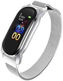 JazzFit Stainless Steel Smart Watch, Fitness & Activity Tracker, Blood Pressure & Blood Oxygen Monitor, Heart Rate Monitor, Step & Calorie Counter, IP67 Waterproof
