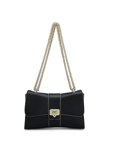 Image of Da Milano Women's Leather Shoulder Bag - Black