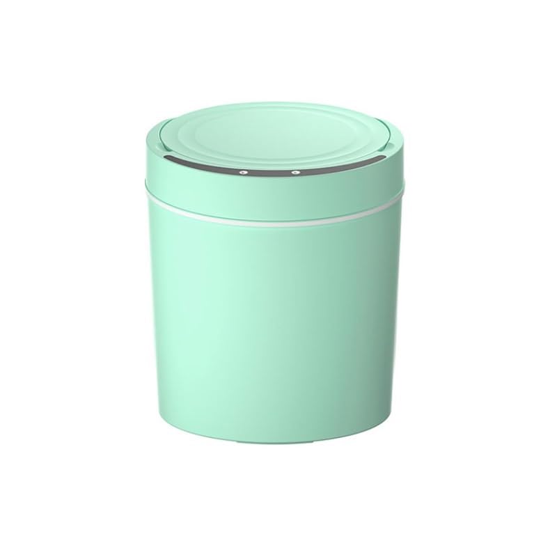 ABS Circular Trash Can with Sensor Flip Cover for Household Use in Living Room Kitchen Bedroom Rash Cans