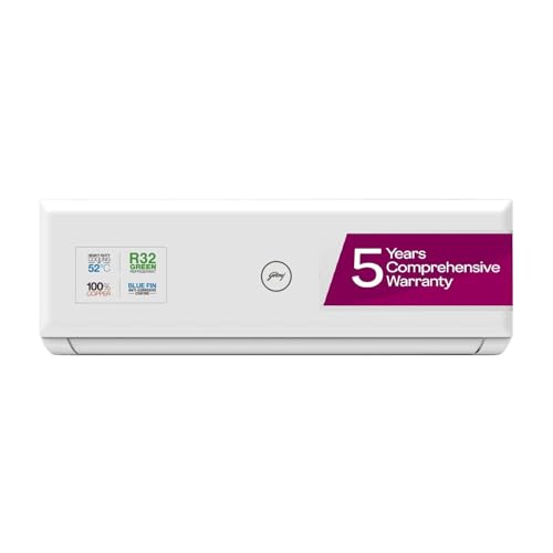 Image of Godrej 1.7 Ton 3 Star, 5 Years Comprehensive Warranty, 4-Way Air Swing Fixed Speed Split AC (Copper, Anti-Dust Filter, 2025 Model, SFC 20STC3-WYP, White)