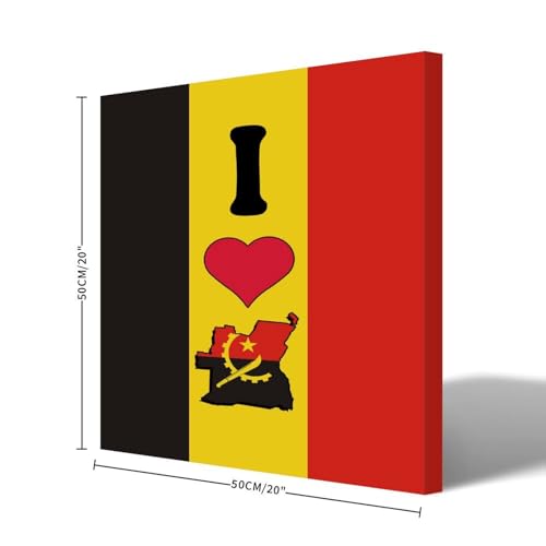 Lienzo de Angola decorativo ideal como regalo de boda elegante en cuadro de 20 x 20 pulgadas 2