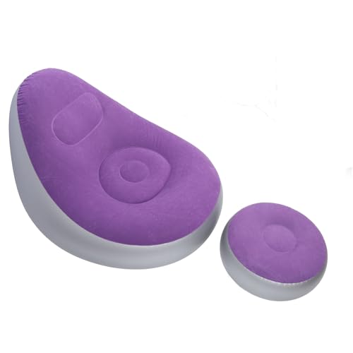 Canapé gonflable violet avec valve rapide et assise confortable - 8