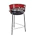Hossis Wholesale Standgrill 40x50x30cm in Rot Schwarz für Holzkohle, Barbecue Grill für den Garten Balkon Terrasse