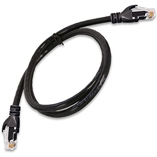 Cable Ethernet Cat6 25FT con Conectores RJ45 Negro miniatura 1