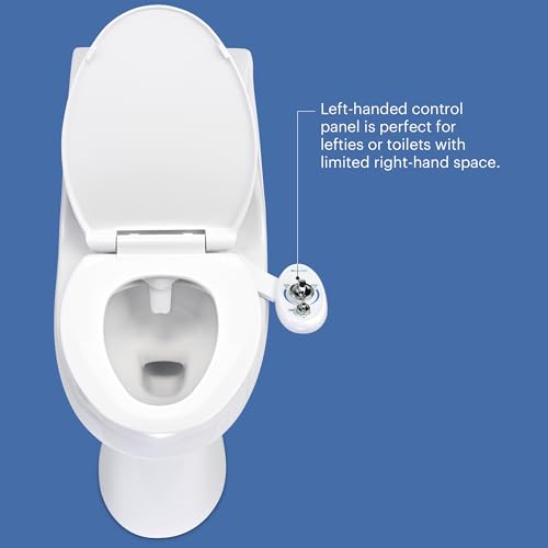 Brondell Bidet Left Hand Bidet Attachment SouthSpa Dual Nozzle - control panel on left side - Dual Positionable Nozzles for front and rear wash, LH-12 - image 4