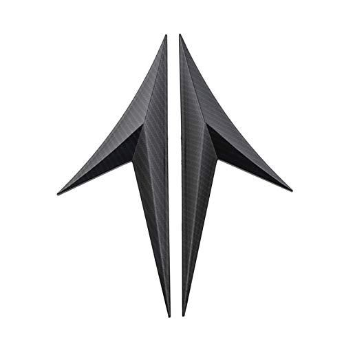 Btuty Lábio da asa lateral do spoiler para carro 2 peças em formato de folha de fibra de carbono pre