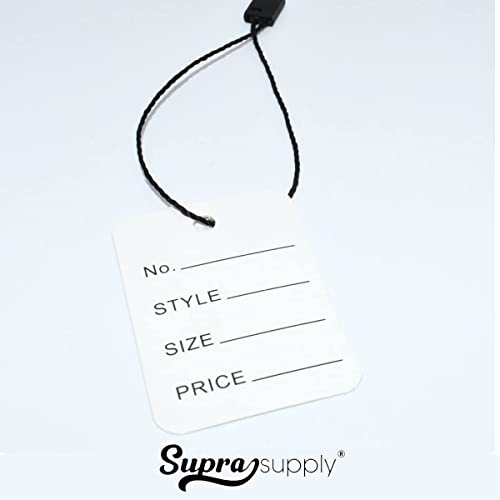 1000 Lacres Autenticidade, Pendura Tag, Corda Para Tag Roupa (Preto)