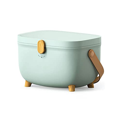 Medicine Storage Box,First Aid Box, Plastic Medicine Storage Box Oval Double Layers Multi Grid Large Capacity Medical Box Organizer for Home Dorm(Green)