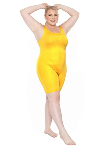 Image of STRETCH IS COMFORT Womens Plus Size Tank Unitard Athletic Rompers For Women