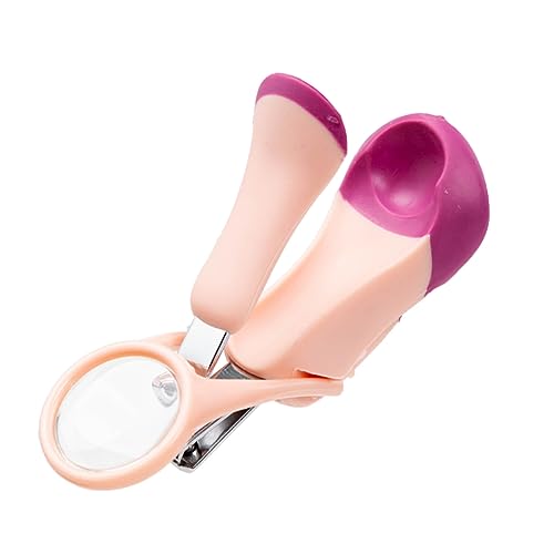 ERINGOGO 1pc Nail Clippers Nail File Cute Fingernail Clippers Old People Nail Clipper Magnifying Nail Clippers Lovely Nail Clippers Anti-Jamming Pink Care Abs Child