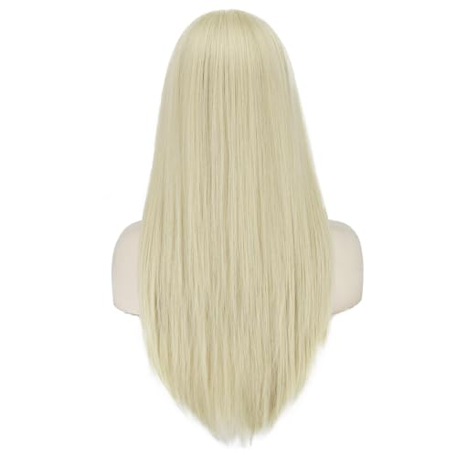 Shecool H1098 Long Blonde Wigs For Women Cowgirl Costume Weird Wig Blonde Straight Wig Natural Fashion Synthetic Wigs thumb #3