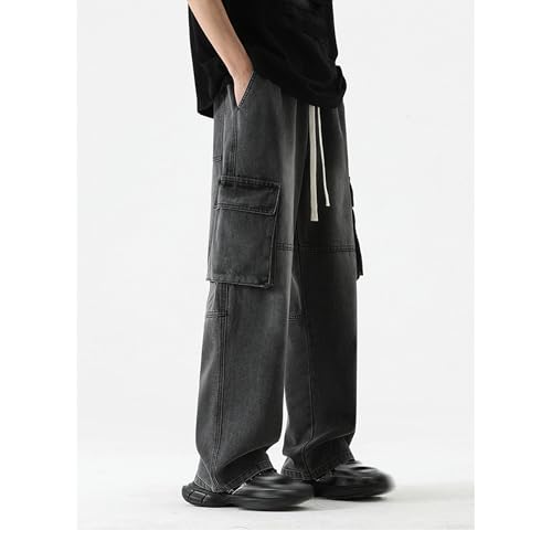 Pantalones Joggers Cargo Denim Multi-Bolsillos para Hombre miniatura 3