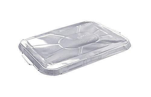 Alu-Menüschalen 2-geteilt flach R880-812G mit Deckel 227 x 177 x 30 mm Aluschalen Komplett SET (500)