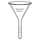 stonylab Perforiertes Glas-trichter für Flash-chromatographie, Borosilikatglas-fülltrichter, 12 mm Außendurchmesser Griff, Labor-glaswaren