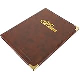 MOLUCKFU Carpeta Porta Menú de Piel Restaurante y Bar Cubierta Protectora Resistente Diseño Práctico y Multifuncional para Uso Comidas y Pedidos