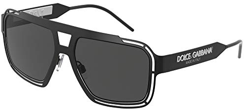 Dolce & Gabbana Lunettes de Soleil LOGO DG 2270 Matte Black/Grey 57/17/140 homme