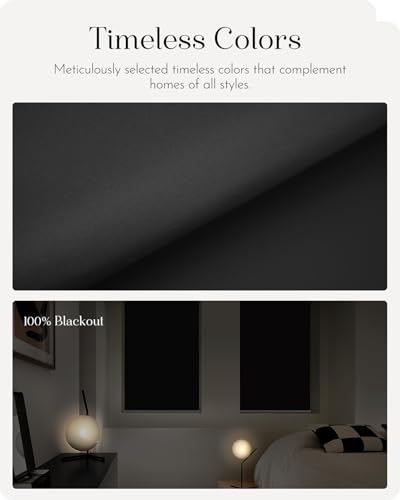 Persiana enrollable inteligente blackout 35"x72" negra miniatura 6