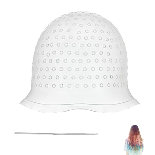 2 gorros de mechas de silicona, color de mechas para mujeres y niñas