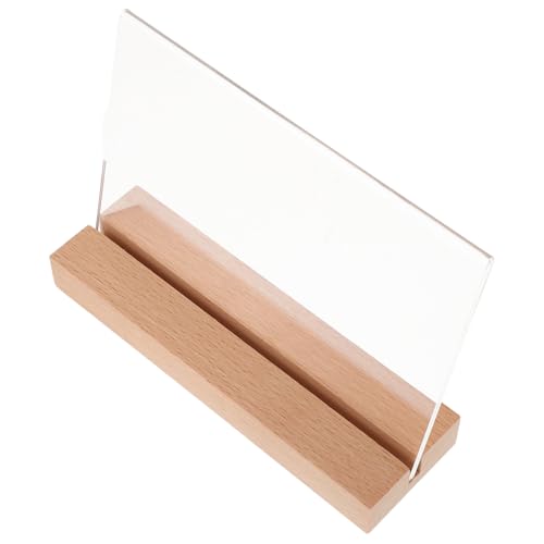 Support table acrylique porte-menu bois présentoir transparent restaurants hôtels 5pcs