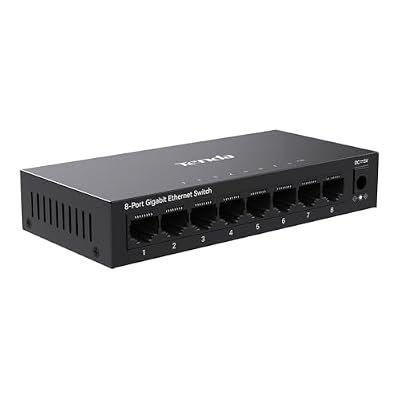 Tenda 8 Port Gigabit Switch, Unmanaged Network Switch, Ethernet Switch, Office Ethernet Splitter, Internet Switch, Home Network Hub, Plug-and-Play, Silent Operation, Desktop or Wall Mount (TEG1008M)