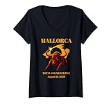 Photo Gallery donna total solar eclipse mallorca spagna agosto 12 2026 maglietta con collo a v Photo Gallery donna total solar eclipse mallorca spagna agosto 12 2026 maglietta con collo a v