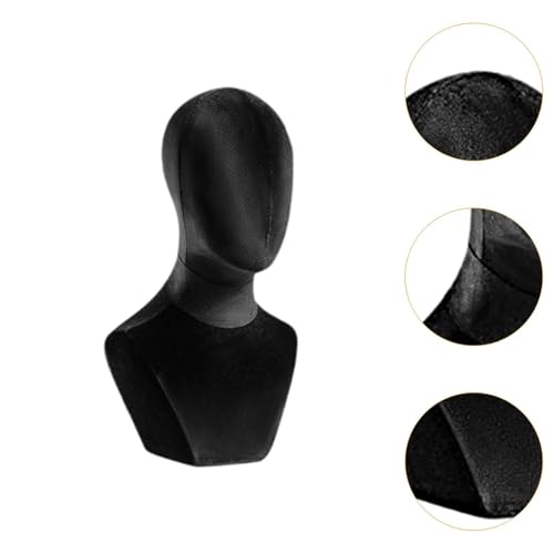 Buste mannequin tête en velours de table haute performance pour bijouterie - 3