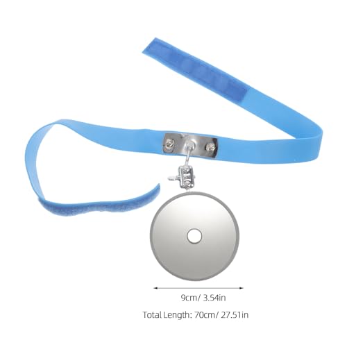 SHINEOFI Verstellbarer Stirnbandspiegel aus Edelstahl und Silikon für Ärztliche Untersuchungen Kopfreflektor mit Schwenkmechanismus für Hno und Chirurgische Anwendungen