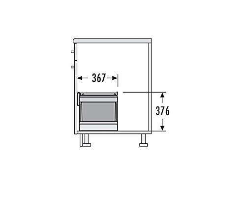 Hailo 3644831 Abfallsammler TR Swing 60.3/29M für Schränke von 600 mm Breite mit Drehtür - Image 5