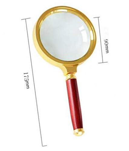 Anand traders 90mm golden frame magnifying glass,3x magnification 1