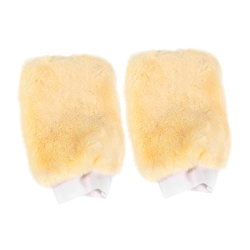 BUGUUYO 1 Juego Guantes De Lavado De Autos Guante De Lavado De Autos Guante De Lavado Automático Multifunción Depuración Impermeable Guante De Coche Lana De Microfibra 2 Piezas