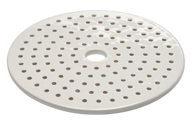 Porcelain Desiccator Plate, Perforated, with Center Hole - Porcelain Desiccator Plate, Chemglass