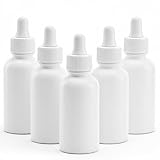 EXTEND LAB 30ml Dropper Bottles for Eyes, Oil, Serum, Lab, Any Liquid of 1 oz, 5 Pack Refillable Plastic Squeezable Oil Dropper Bottles with Screw Caps