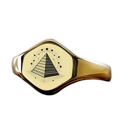 Bague pyramidale hexagonale en argent et or pour sublimer votre style