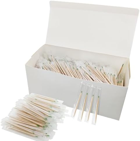 1000 Pcs Wooden Mint Flavored Toothpicks Individually Wrapped,2.5...