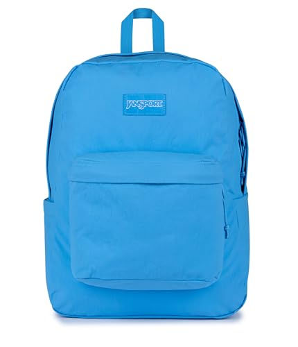 Image of JanSport Superbreak Plus FX Backpack - Work, Travel, or Laptop Bag with Water Bottle Pocket - Azul Blue