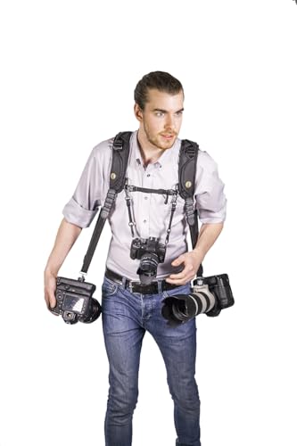 Harnais double appareil photo blitzschneller SUN-SNIPER Rotaball pour un accès instantané