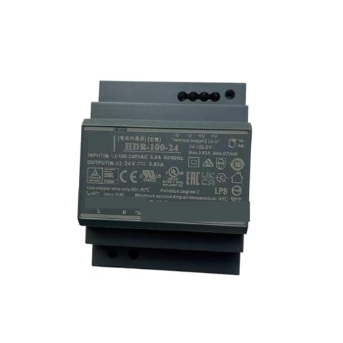 Bloc d'alimentation 24V 92W HDR-100-24 pour rail DIN industriel