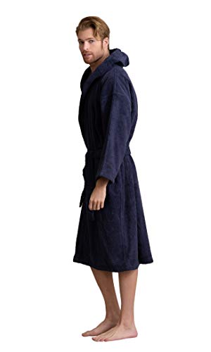Men's Hooded Bathrobe Premium Turkish Cotton Cloth, Comfortable, Absorbent Terry Bath Robe4