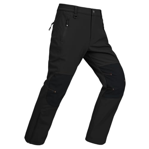YSENTO Men's Hiking Pants Fleece Lined Winter Ski Snow Insulated Waterproof
