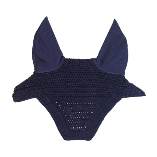 Bonnet anti-mouche Wellington bleu marine foncé L protection oreilles cheval