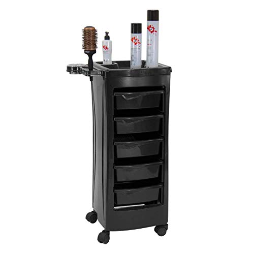 Carrello Parrucchiere con 5 Cassetti e Porta Phon CA0337