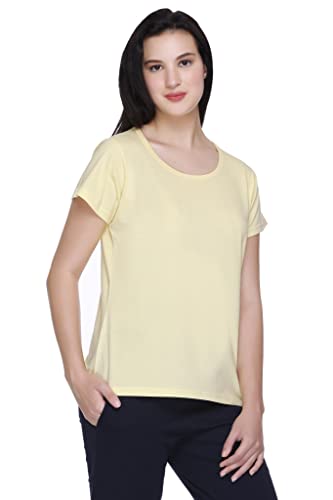 Image of GODFREY Women Round Neck Half Sleeve Cotton T Shirts
