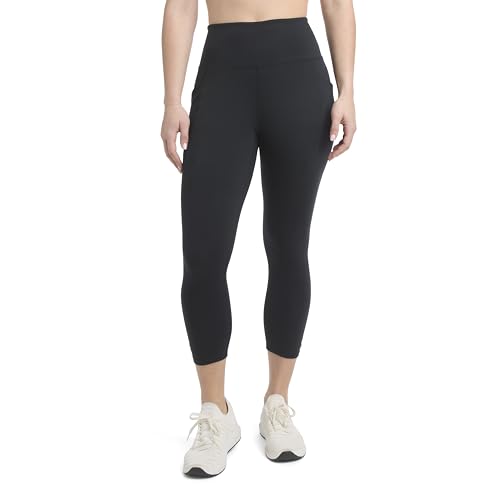 Danskin Women's Ruched Hem Crop Active Leggings with Pockets