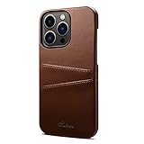 Leather Case for iPhone 14 Pro 6.1 2022 Cover Shell Unisex Card Slot Durable Thin Slim Simple Busine